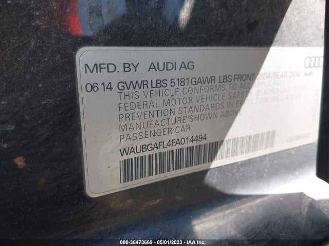 WAUBGAFL4FA014494 Audi S4 Premium Plus
