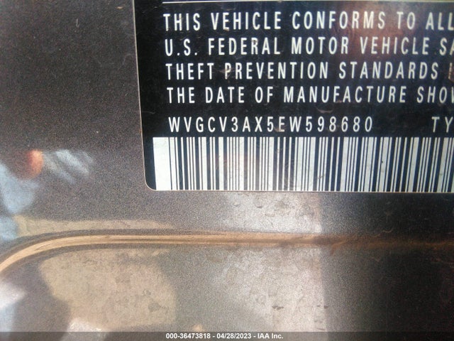 WVGCV3AX5EW598680 Volkswagen TIGUAN S