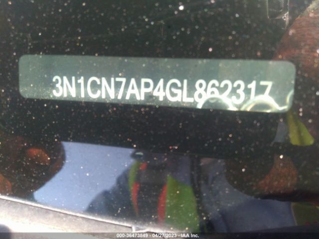 3N1CN7AP4GL862317 Nissan VERSA S