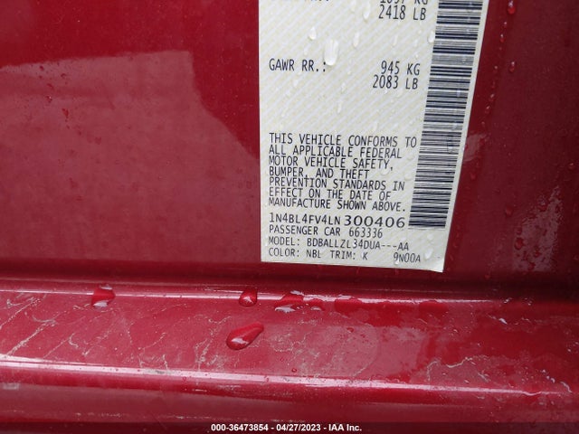 Nissan Altima 2.5 Platinum 2020 1N4BL4FV4LN300406 Image 9
