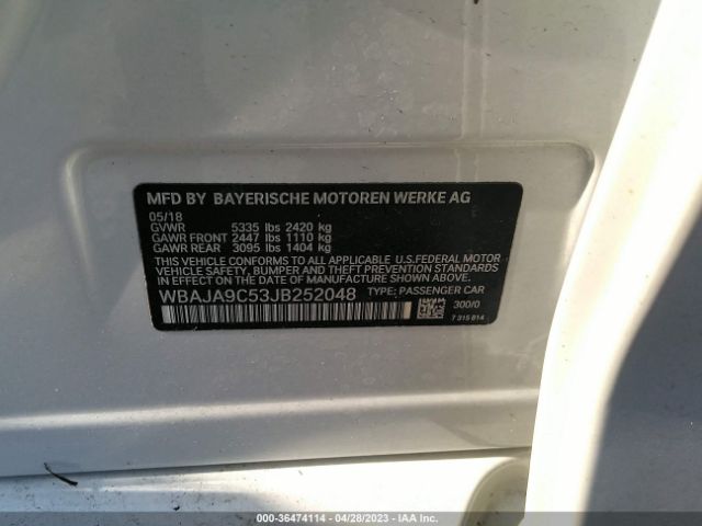 WBAJA9C53JB252048 BMW 5 Series 530e Iperformance