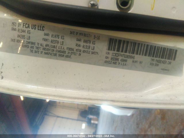 1C3CDFFA7GD820846 Dodge Dart Sxt Sport