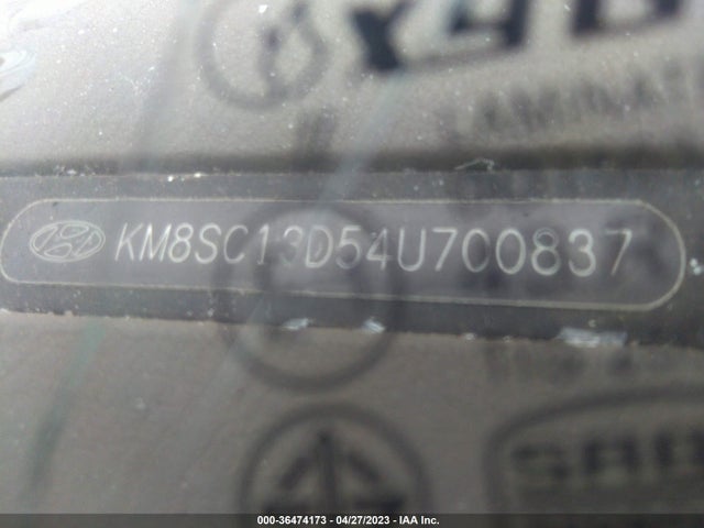 2004 HYUNDAI SANTA FE GLS VIN: KM8SC13D54U700837