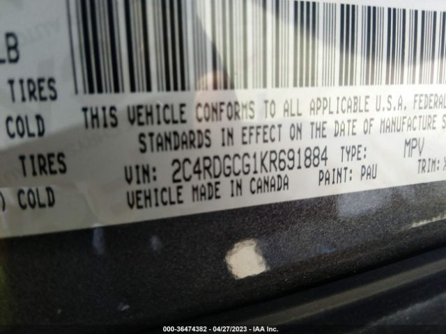 2C4RDGCG1KR691884 Dodge Grand Caravan Sxt