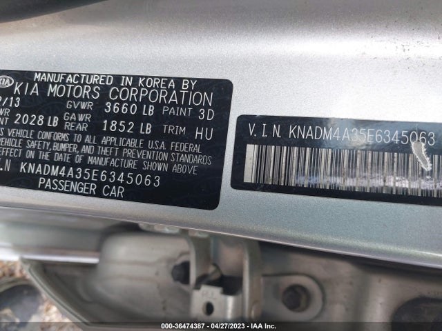 2014 KIA RIO LX VIN: KNADM4A35E6345063