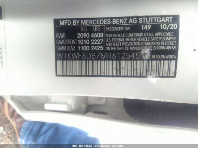 W1KWF8DB7MR612545 Mercedes-Benz C-class C 300