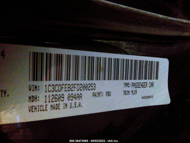 1C3CDFEB2FD200253 Dodge DART GT
