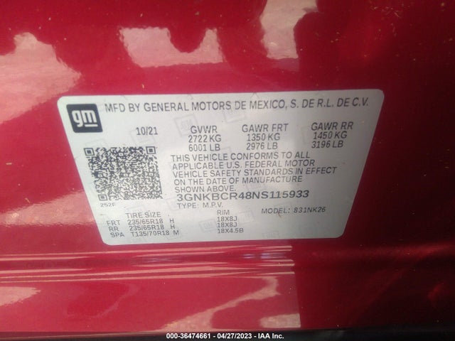 Chevrolet Blazer Lt 2022 3GNKBCR48NS115933 Image 9