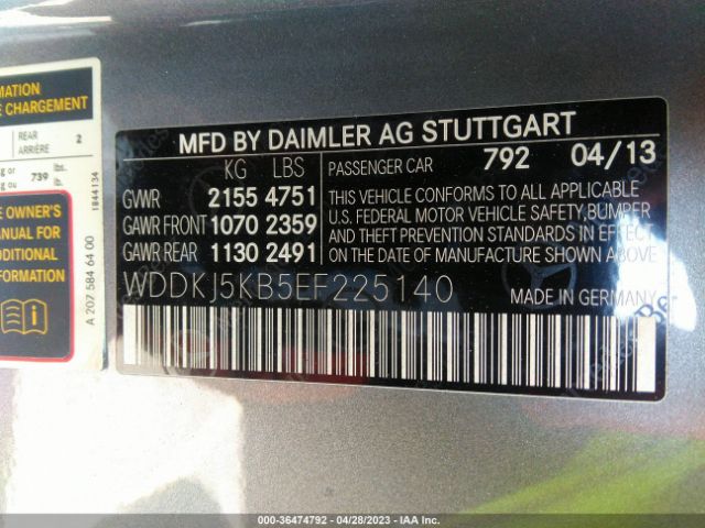 WDDKJ5KB5EF225140 Mercedes-Benz E-class E 350