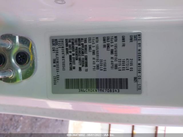 3N6CM0KN7MK708543 Nissan Nv200 Compact Cargo Sv