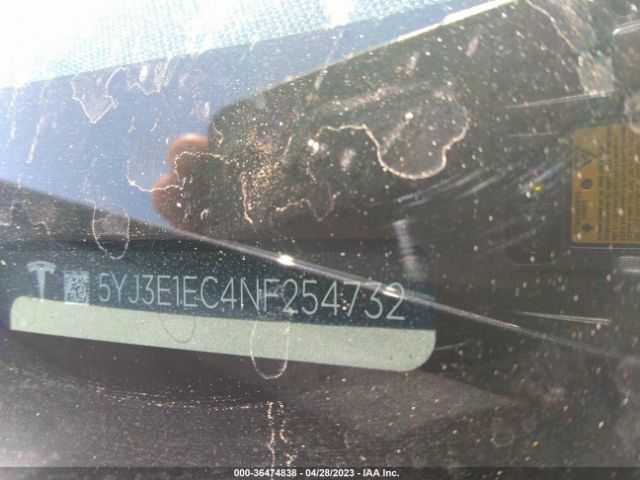 Tesla Model 3 Performance 2022 5YJ3E1EC4NF254732 Image 9