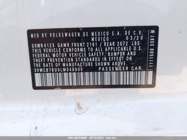 3VWCB7BU0LM048905 Volkswagen Jetta S/se/r-line