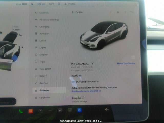 5YJYGDEE4MF062275 Tesla Model Y Long Range