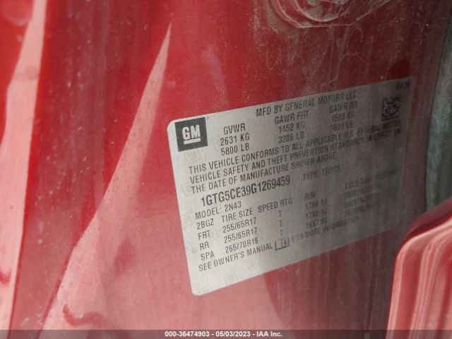1GTG5CE39G1269459 GMC Canyon 2wd Sle