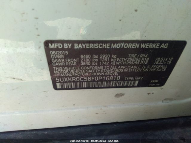 5UXKR0C56F0P16818 BMW X5 Xdrive35i