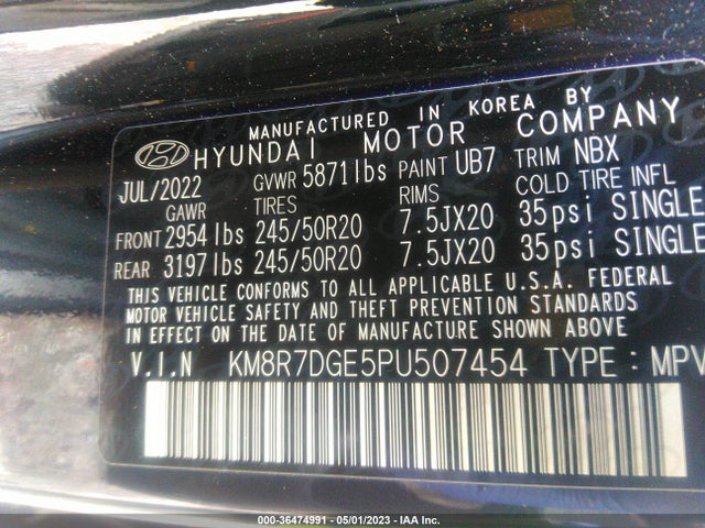 Hyundai Palisade Calligraphy 2023 KM8R7DGE5PU507454 Image 10