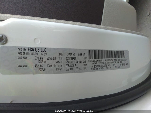 Chrysler Pacifica Touring L 2019 2C4RC1BG2KR738373 Image 9