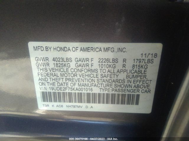 19UDE2F75KA001016 Acura Ilx Pkg