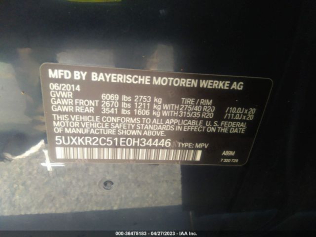 5UXKR2C51E0H34446 BMW X5 Sdrive35i
