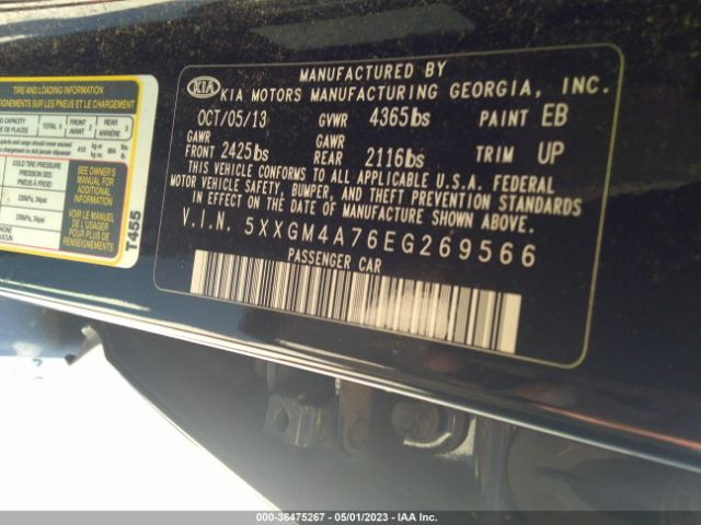5XXGM4A76EG269566 KIA Optima Lx
