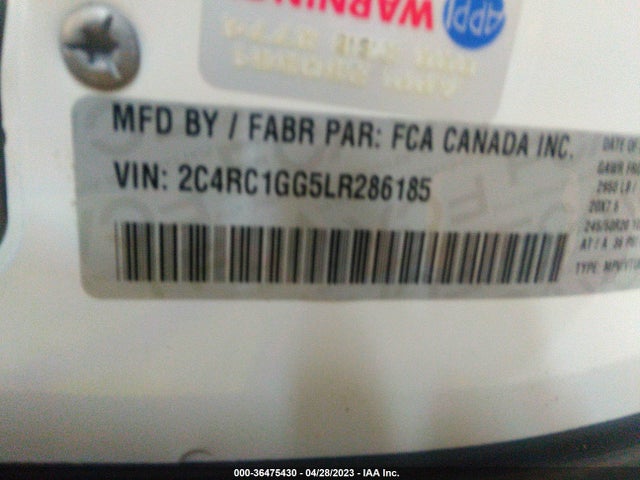 2C4RC1GG5LR286185 Chrysler Pacifica Limited