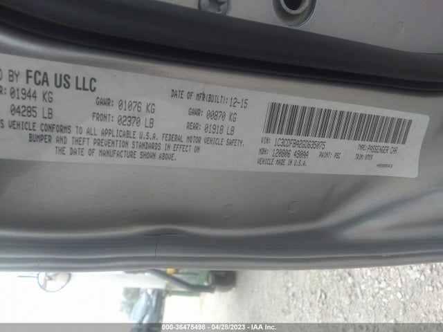 Dodge DART SXT 2016 1C3CDFBA2GD635075 Image 10
