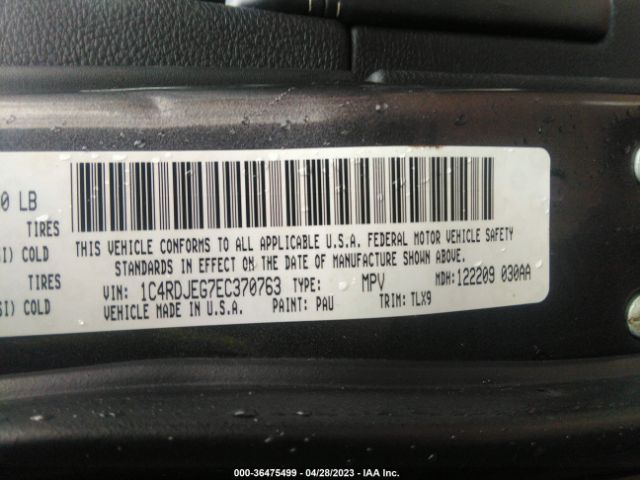 1C4RDJEG7EC370763 Dodge Durango Citadel