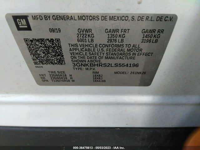 Chevrolet Blazer Lt 2020 3GNKBHRS2LS554196 Image 9