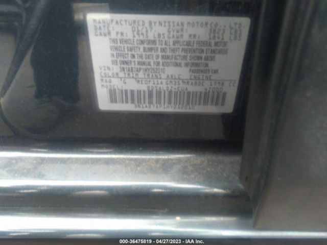 3N1AB7AP1HY252010 Nissan SENTRA SV