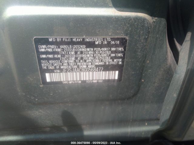 JF2SJAAC8GG568472 Subaru Forester 2.5i