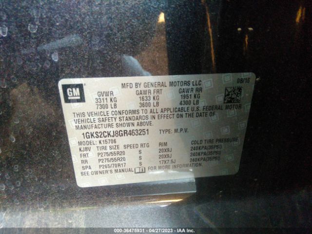1GKS2CKJ8GR463251 GMC YUKON DENALI