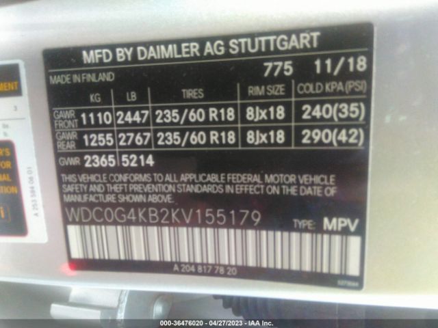 WDC0G4KB2KV155179 Mercedes-Benz GLC