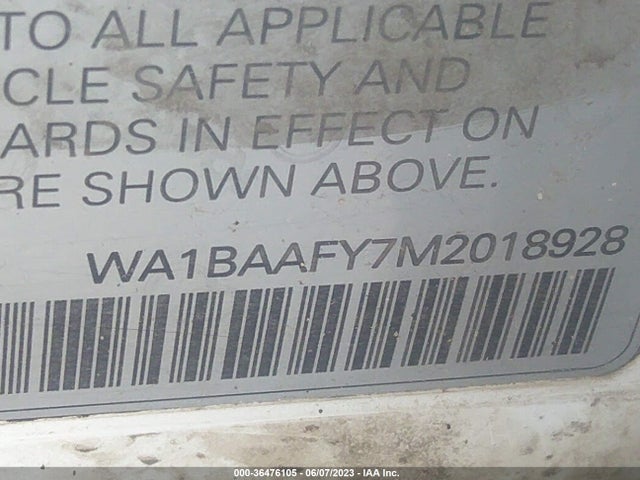 WA1BAAFY7M2018928 Audi Q5 Premium Plus