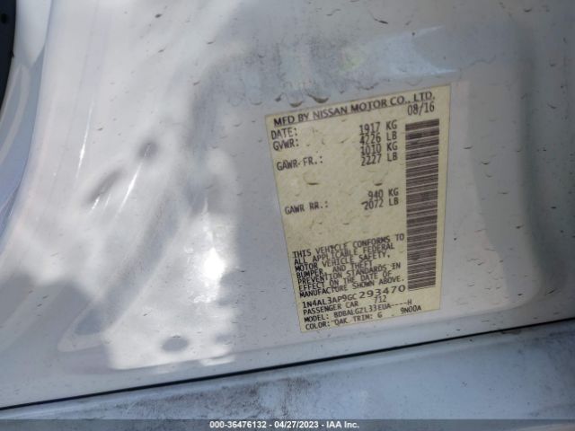 1N4AL3AP9GC293470 Nissan Altima 2.5 S