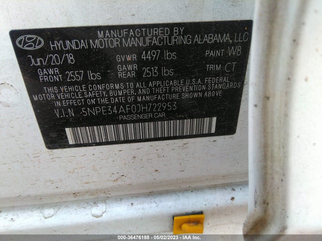 Hyundai Sonata Sel+ 2018 5NPE34AF0JH722953 Image 10