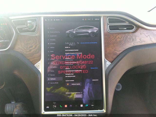 Tesla Model X 90d/75d/100d 2017 5YJXCBE29HF048122 Image 5
