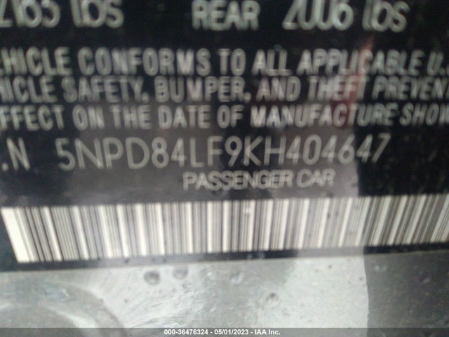 Hyundai ELANTRA SEL 2019 5NPD84LF9KH404647 Image 9