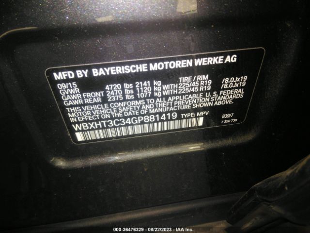 WBXHT3C34GP881419 BMW X1 Xdrive28i