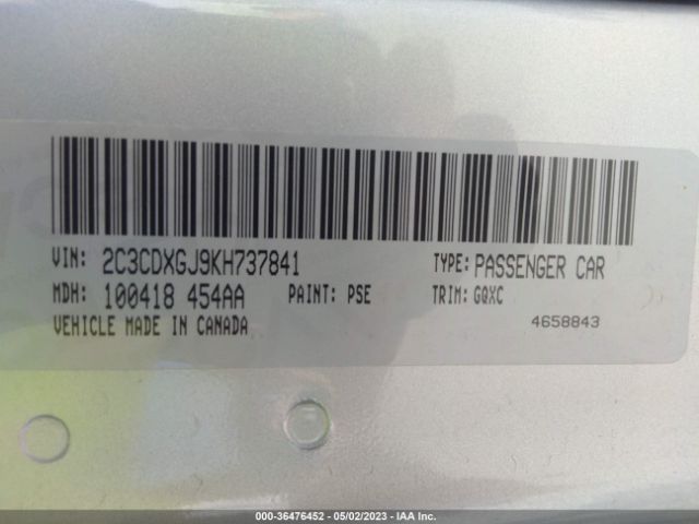 2C3CDXGJ9KH737841 Dodge Charger Scat Pack
