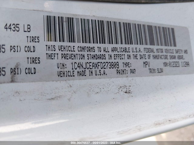 1C4NJCEAXFD273809 Jeep Compass High Altitude Edition