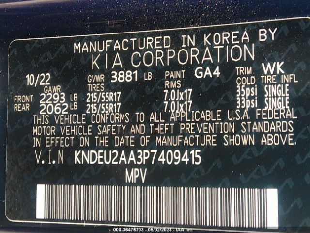 KNDEU2AA3P7409415 KIA SELTOS S