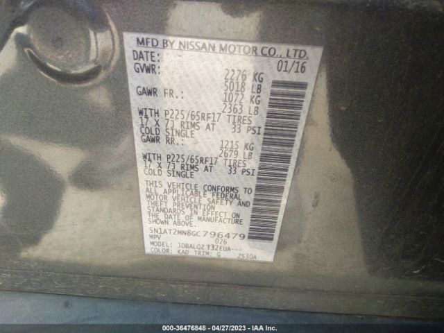 5N1AT2MN8GC796479 Nissan ROGUE SV