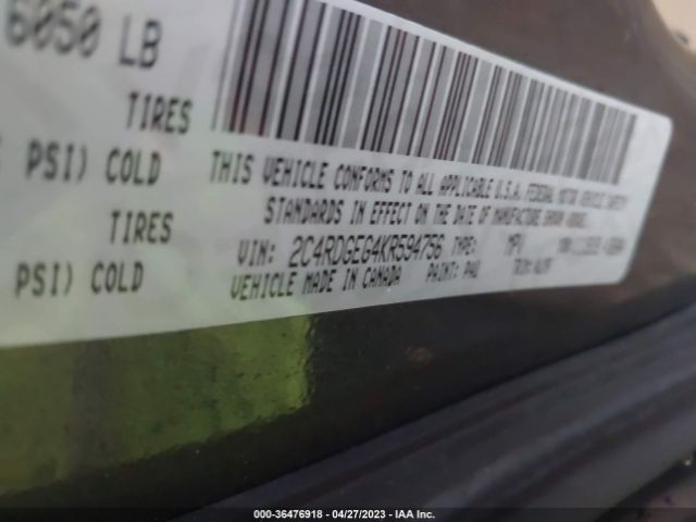2C4RDGEG4KR594756 Dodge Grand Caravan Gt