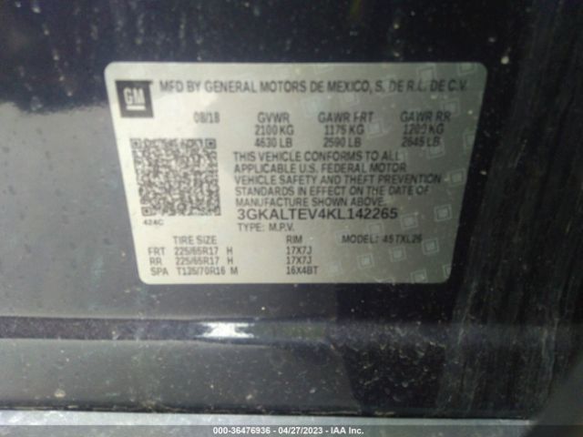 3GKALTEV4KL142265 GMC Terrain Sle
