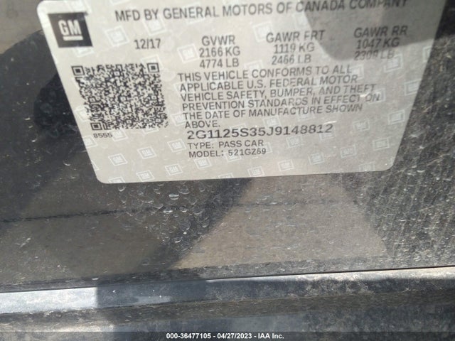 Chevrolet Impala Premier 2018 2G1125S35J9148812 Image 10