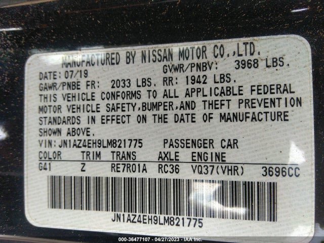 2020 Nissan Z, VIN: JN1AZ4EH9LM821775