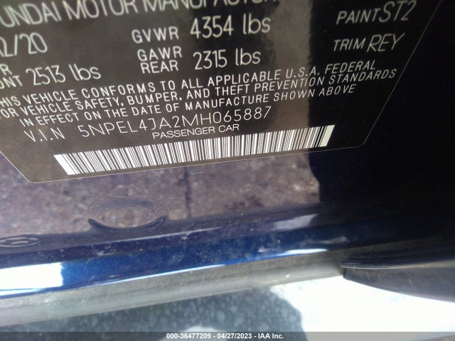 Hyundai SONATA SEL 2021 5NPEL4JA2MH065887 Image 10