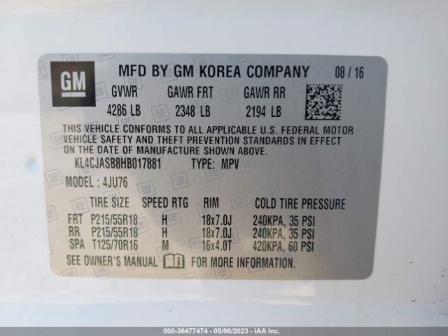 KL4CJASB8HB017881 Buick Encore Preferred