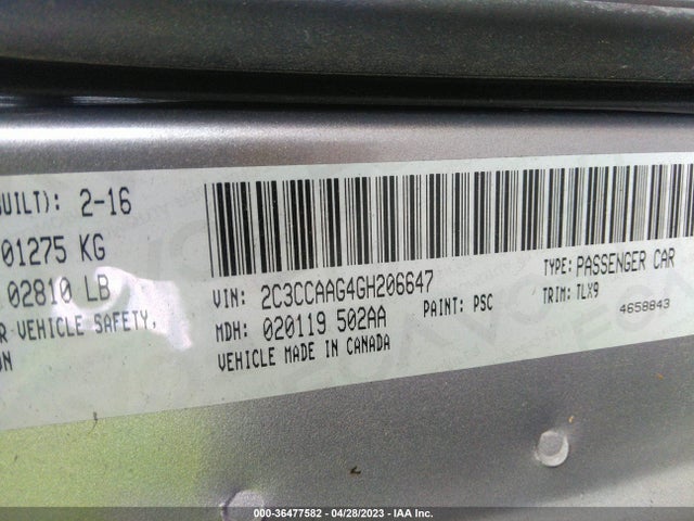 2C3CCAAG4GH206647 Chrysler 300 Limited