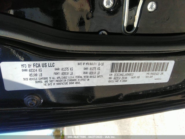 2C3CCAAG1JH340913 Chrysler 300 Touring